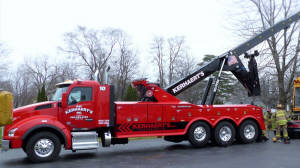 Brand new 50 ton wrecker owned by Kerhaert's towing-Greece NY